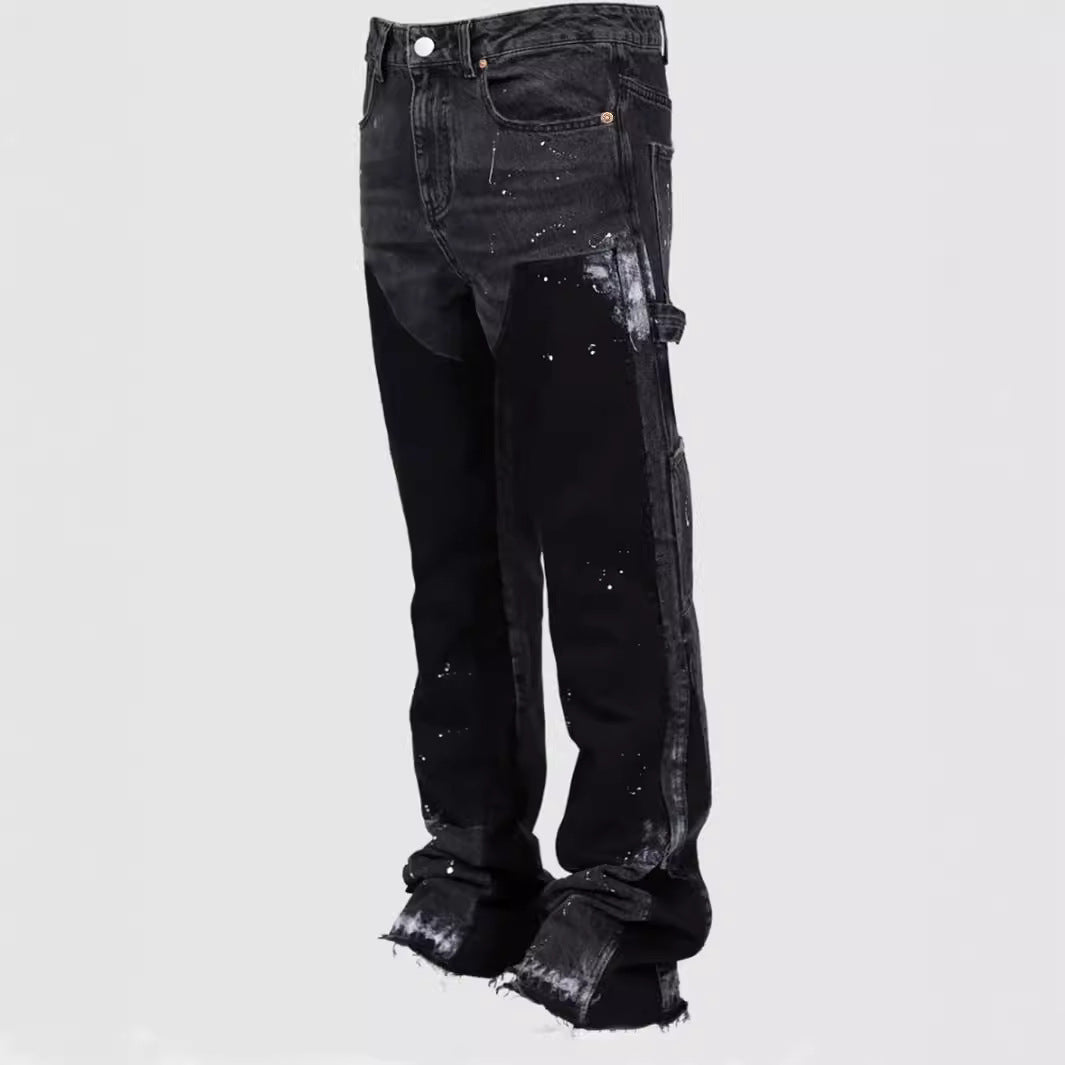 European And American Men's Denim Work Pants