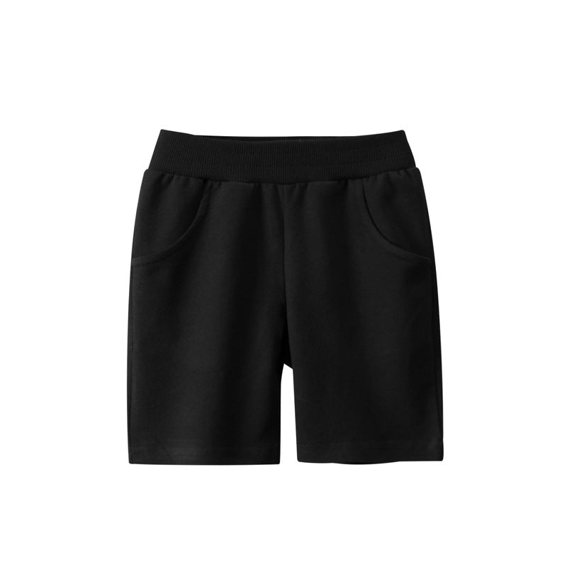 Fashionable Solid-Colored Cropped Pants For Boys