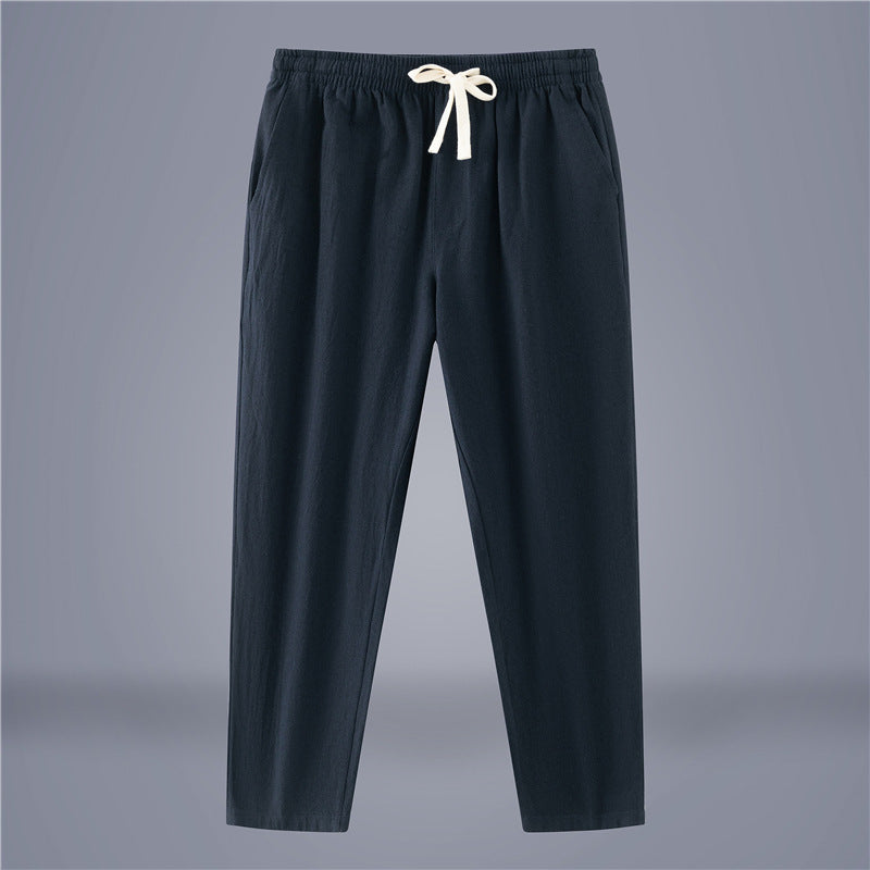 Men's Cotton-Linen Fashionable Casual Wide-Leg Pants