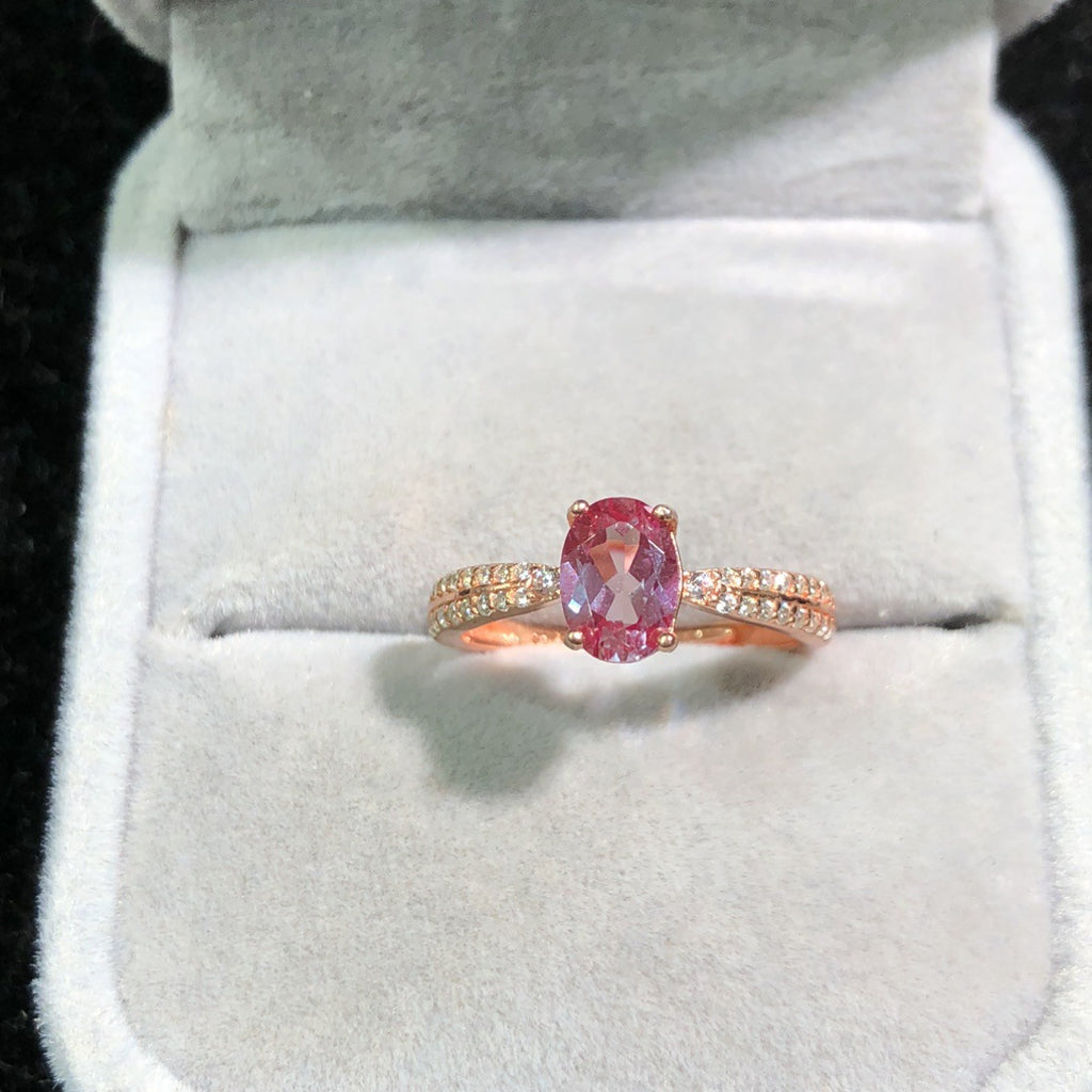 Colorfast High-end 18K Gold-plated Ring With Natural Amethyst