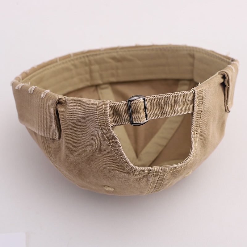 Solid-color, Stretchable, Adjustable, Water-washed Distressed Vintage Bohemian-style Cowboy Hat Suitable For Outdoor Shopping, Street Outings And Date Occasions.