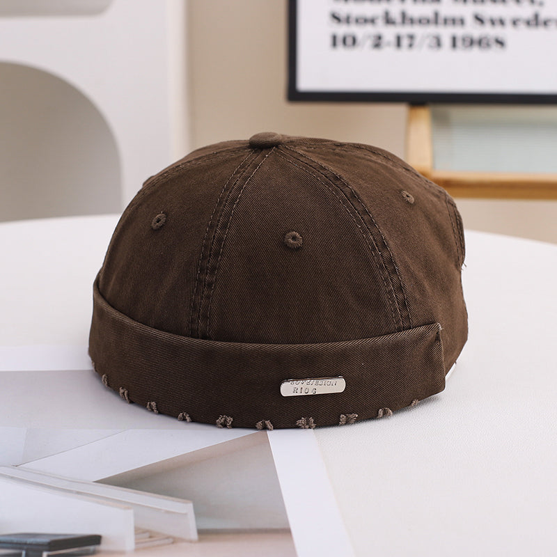 Solid-color, Stretchable, Adjustable, Water-washed Distressed Vintage Bohemian-style Cowboy Hat Suitable For Outdoor Shopping, Street Outings And Date Occasions.