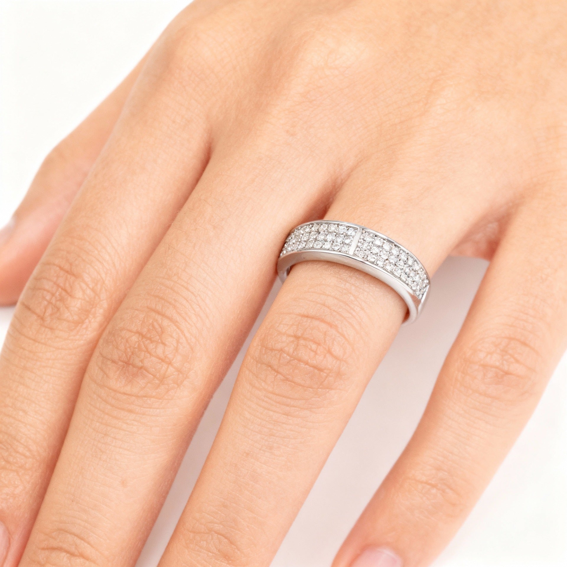 18k Gold-plated Ring, Niche And Unique, With Diamond Setting