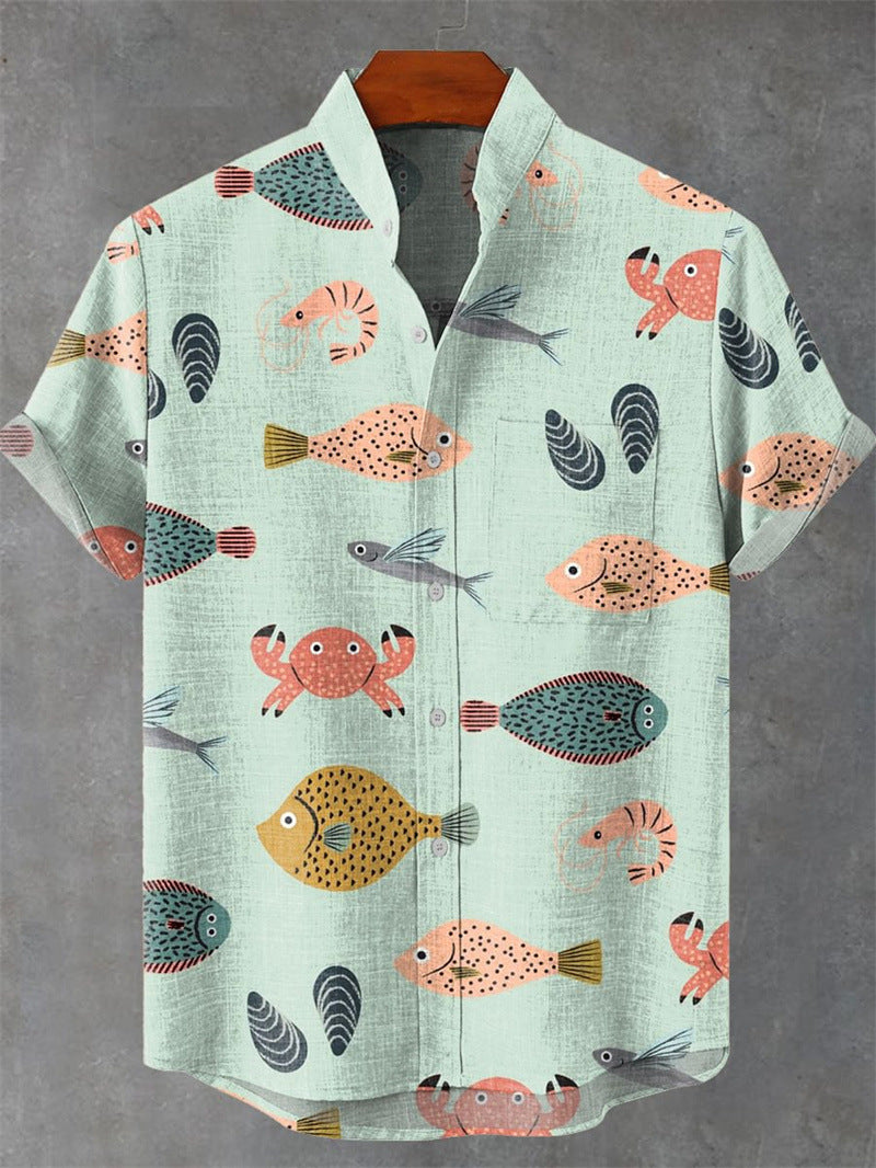 New Men's 3D Art Print Casual Shirt
