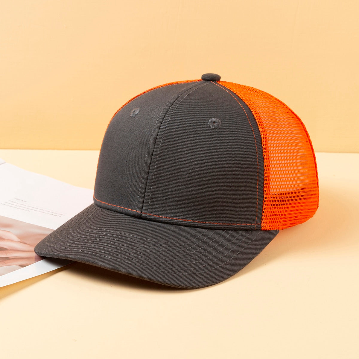 Multi-color Mesh Fabric Breathable Lightweight Sun-protective Adjustable Simple And Fashionable Baseball Cap Suitable For Sports, Travel And Outings