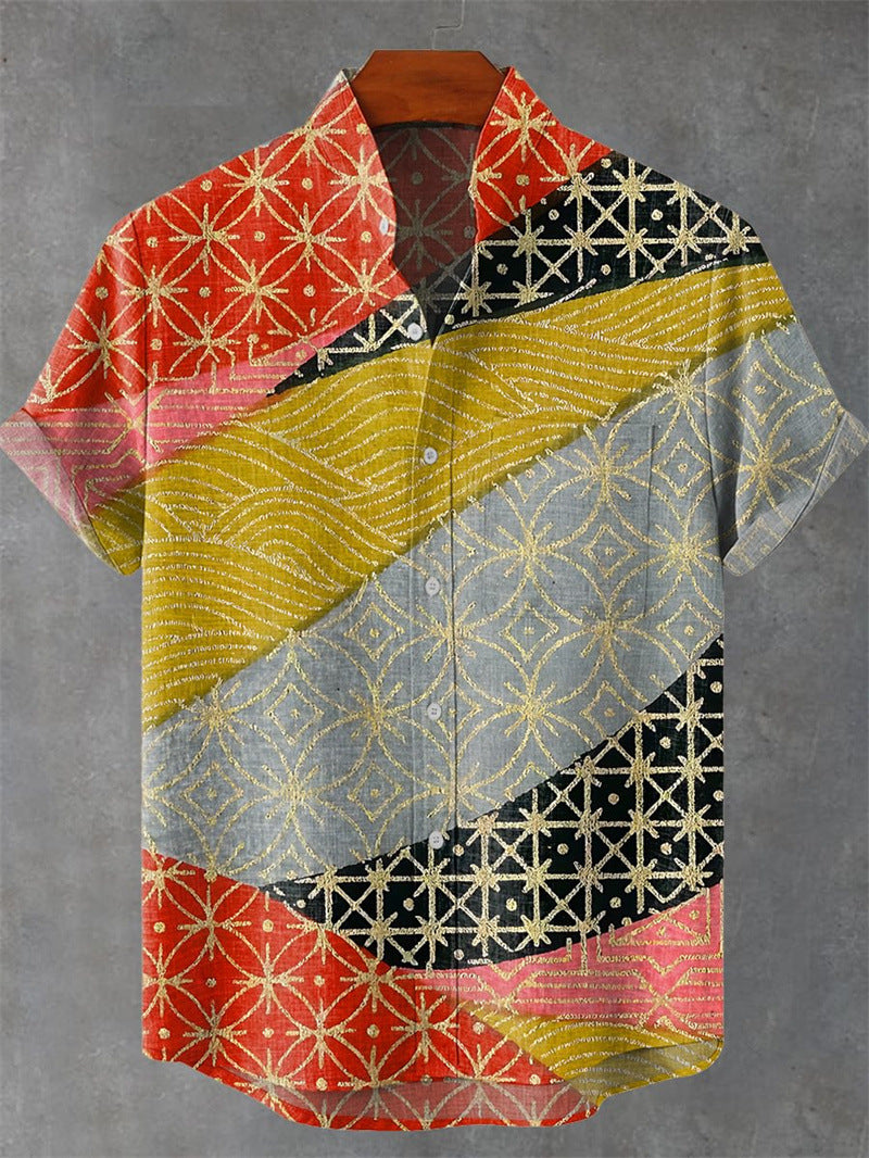 New Men's 3D Art Print Casual Shirt