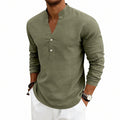 Men's Casual Breathable V-Neck Long-Sleeve T-Shirt