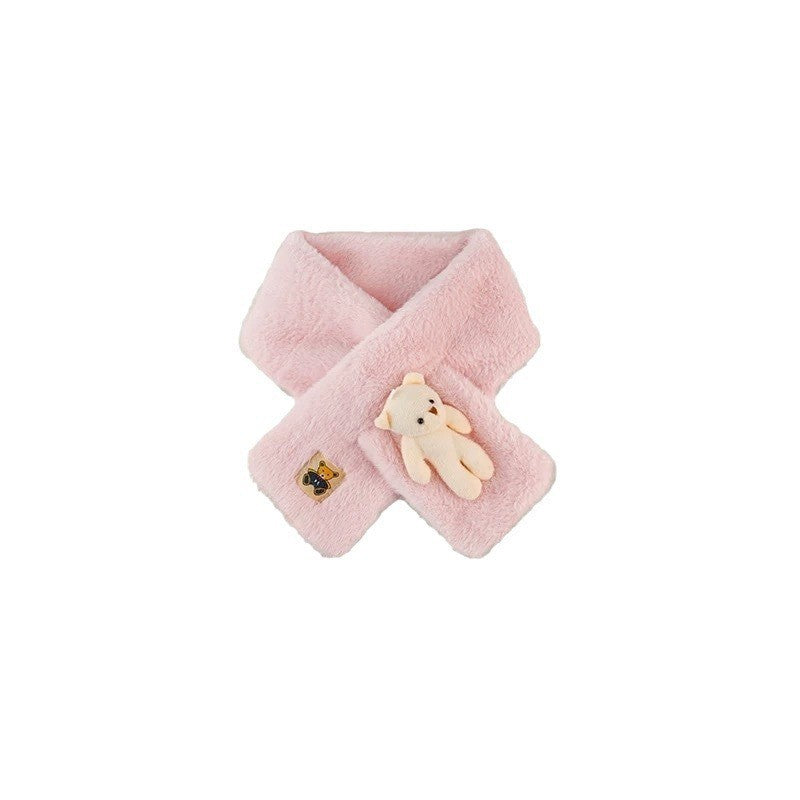 Versatile Cartoon Solid-Color Scarf