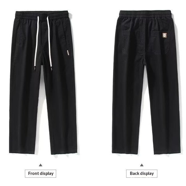 American-style Vintage Mens Casual Loose-fit Straight-leg Athletic Workwear Pants