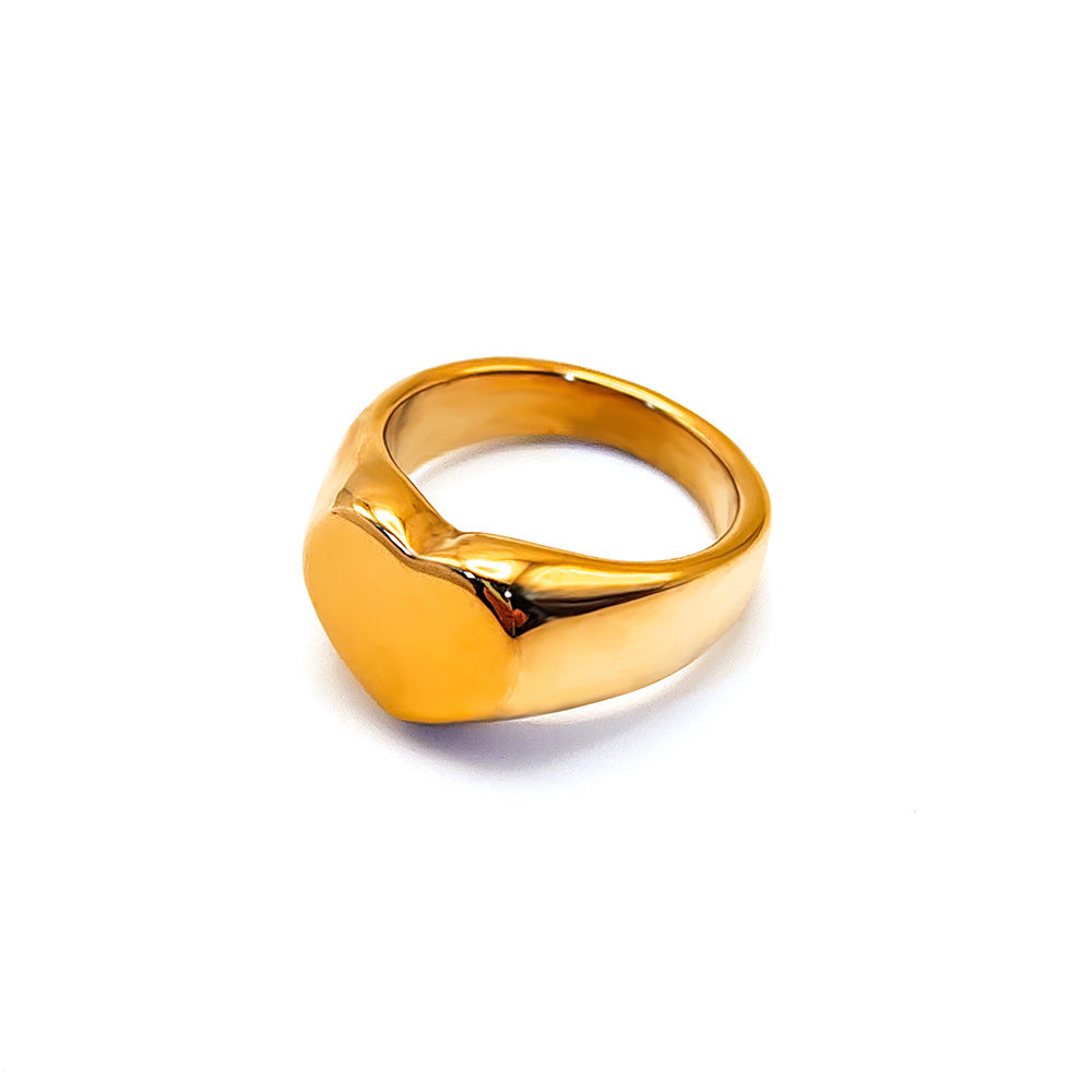 Stainless Steel Titanium Heart-Shaped Ring For Women