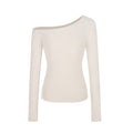 Pure Hot Girl Slim-fit Slimming And Shoulder Hollow Long-sleeved T-shirt Women's Top