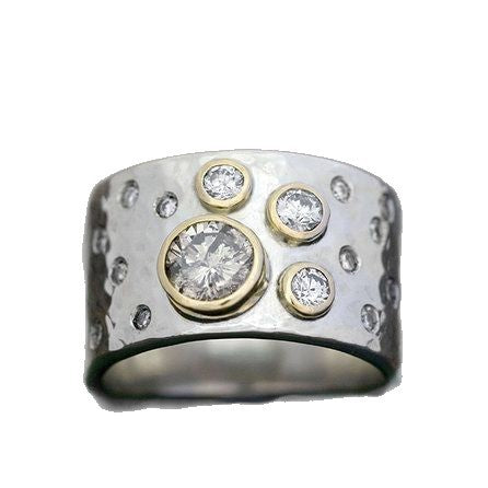 Personalized Zircon Inlaid Womens Ring Lite Luxury