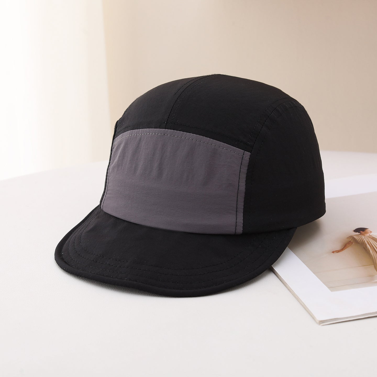 Men's Multi-color Adjustable Flat Brim Hip-hop Hat With Sun Protection, Quick-drying Soft Top, Versatile For Casual Wear, Suitable For Outdoor Sports, Hiking, Outings, And Shopping.