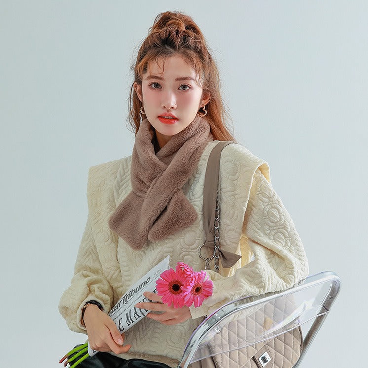 Versatile Cartoon Solid-Color Scarf
