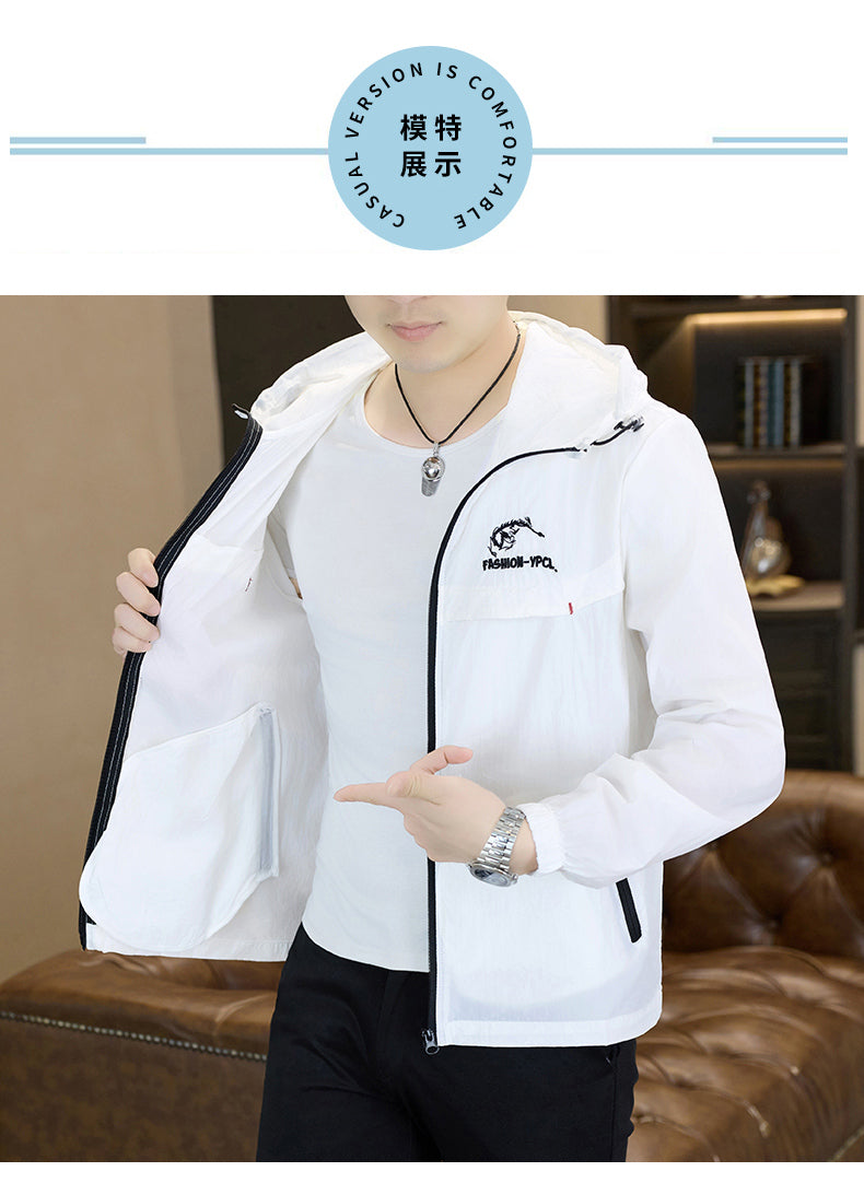 Men's Lightweight Breathable UV Protection Hooded Jacket