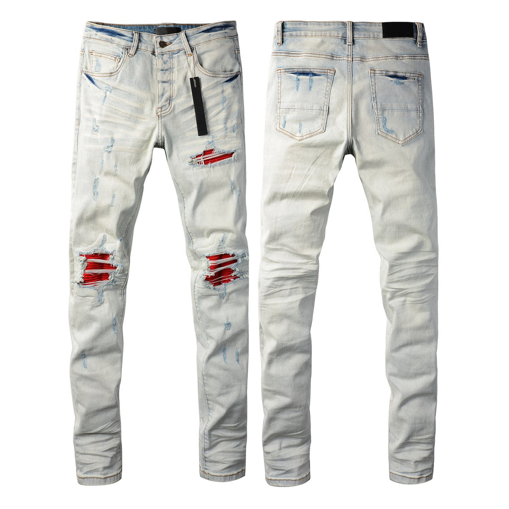 Fashionable American-style Mens Slim-fit Jeans