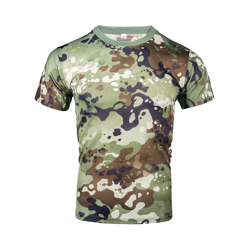 Camouflage Short-sleeved Men's Summer Quick-drying Sports T-shirt Outdoor Physical Fitness