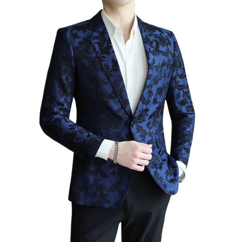 SpringSummer Mens New Solid-Colored Slim-Fit Suit Jacket