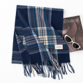 Stylish And Simple Womens Faux Cashmere Plaid Scarf