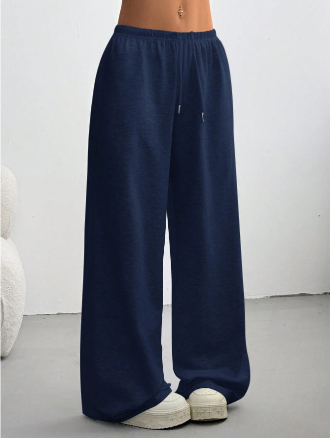 Straight-leg Minimalist Solid-color Womens Sweatpants