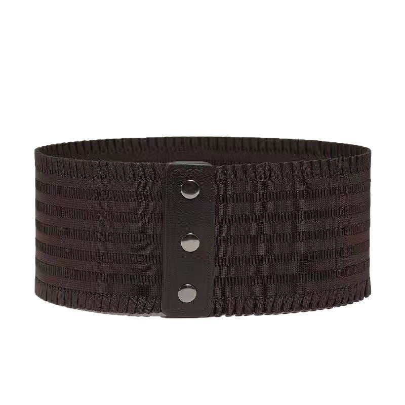 Retro-style Versatile New Womens Elastic Wide Waist Belt