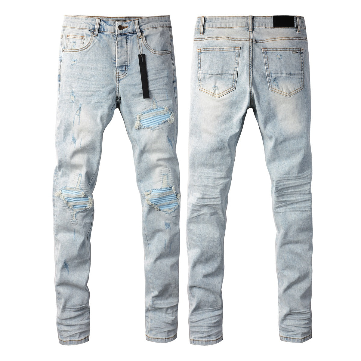 Fashionable American-style Mens Slim-fit Jeans