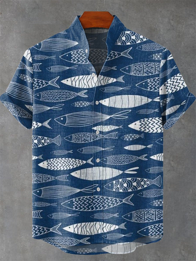 New Men's 3D Art Print Casual Shirt