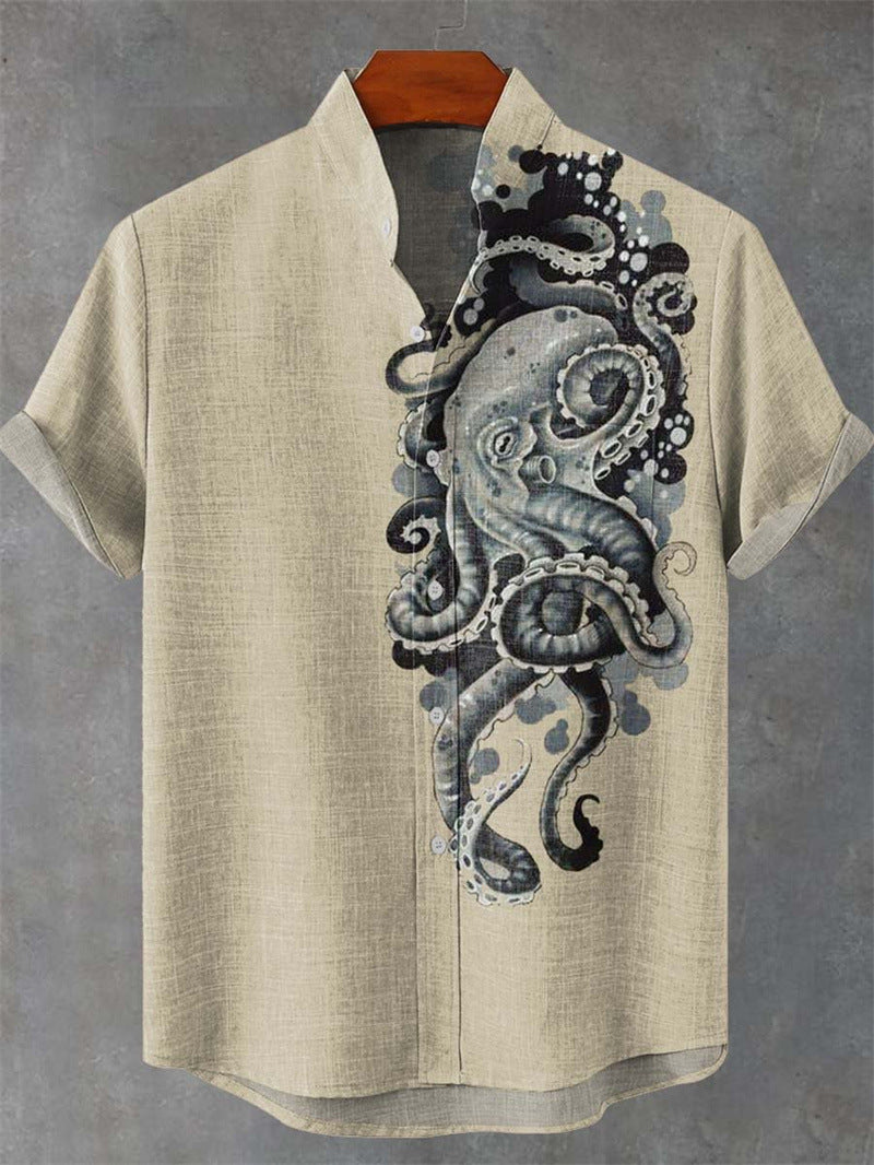 New Men's 3D Art Print Casual Shirt