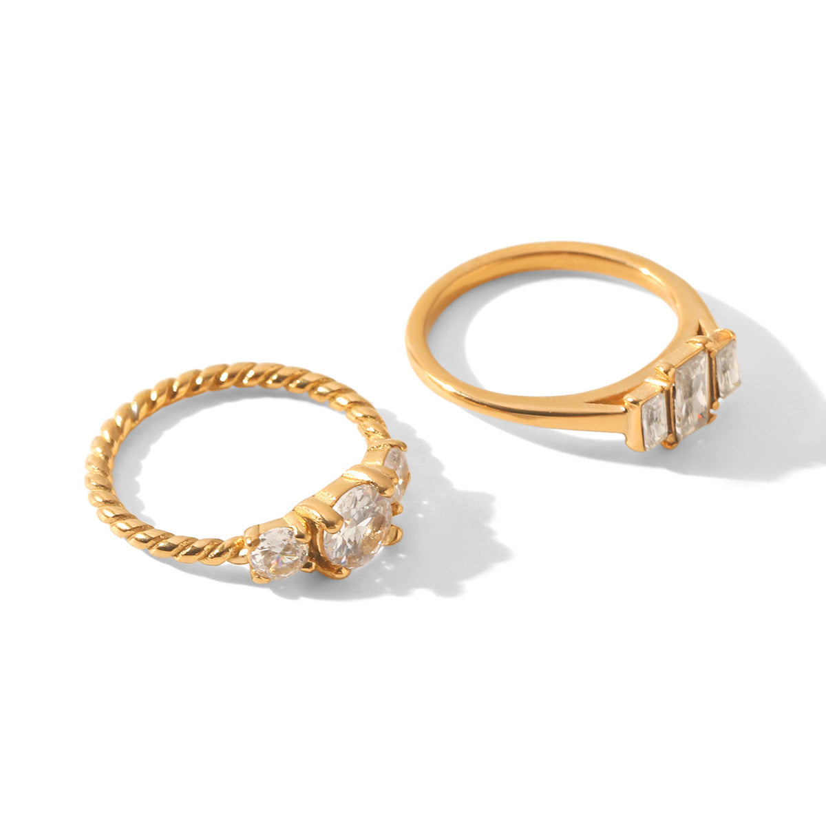 High-end Zircon Titanium Steel Ring