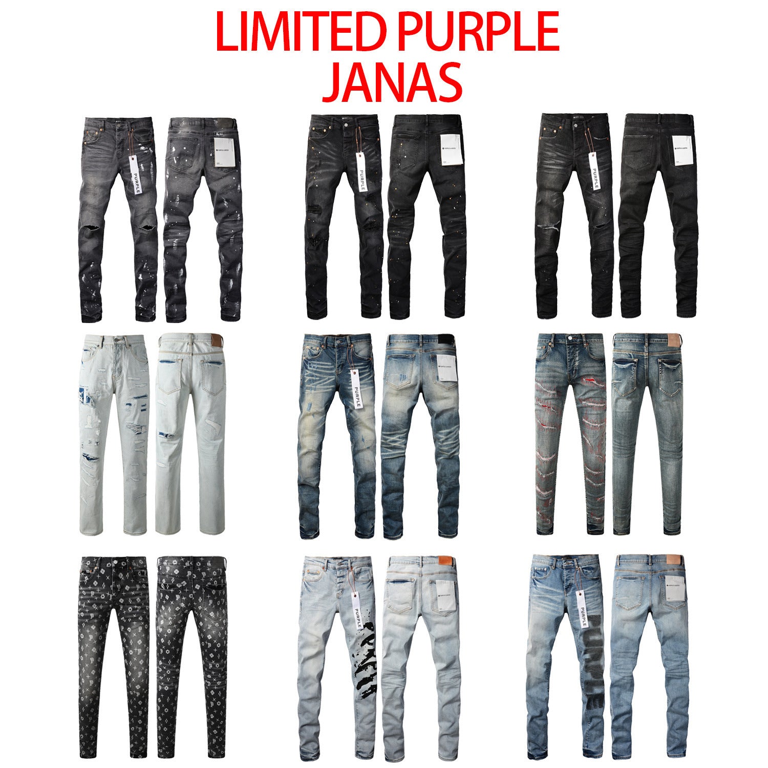 Men's Fashionable Ripped Straight-Leg Pants