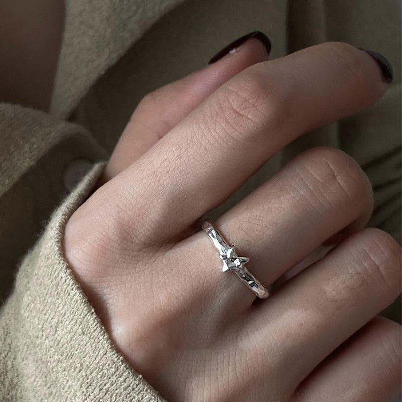 Trendy Irregular 925 Sterling Silver Stackable Rings Set For Women, Non-Tarnish Minimalist INS Aesthetic Plain Band, Versatile Daily Wear Finger Jewelry
