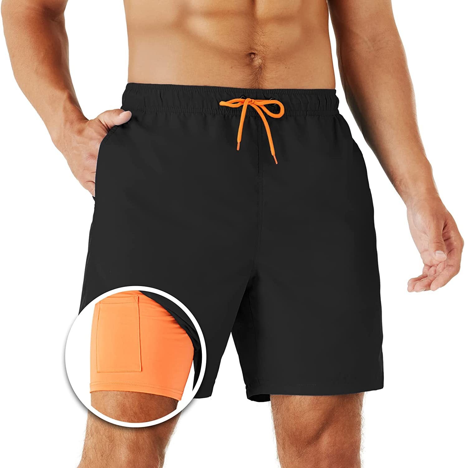 Anti-Embarrassment Quick-Dry Solid-Color Shorts