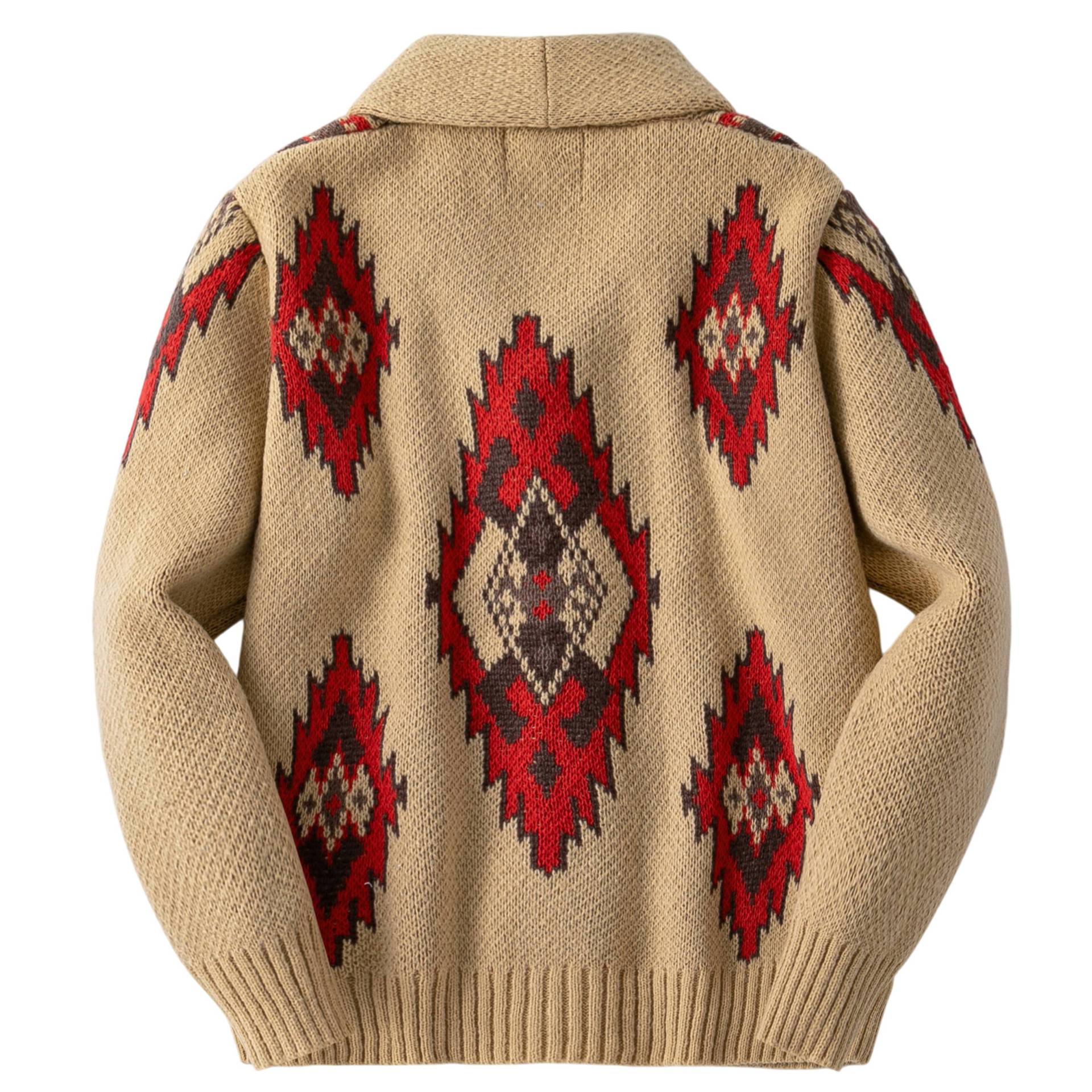 Men's American-style Jacquard Knit Sweater For Workwear