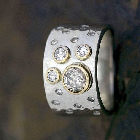 Personalized Zircon Inlaid Womens Ring Lite Luxury