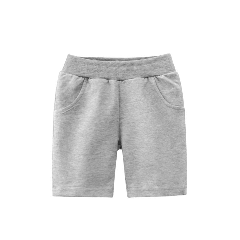 Fashionable Solid-Colored Cropped Pants For Boys