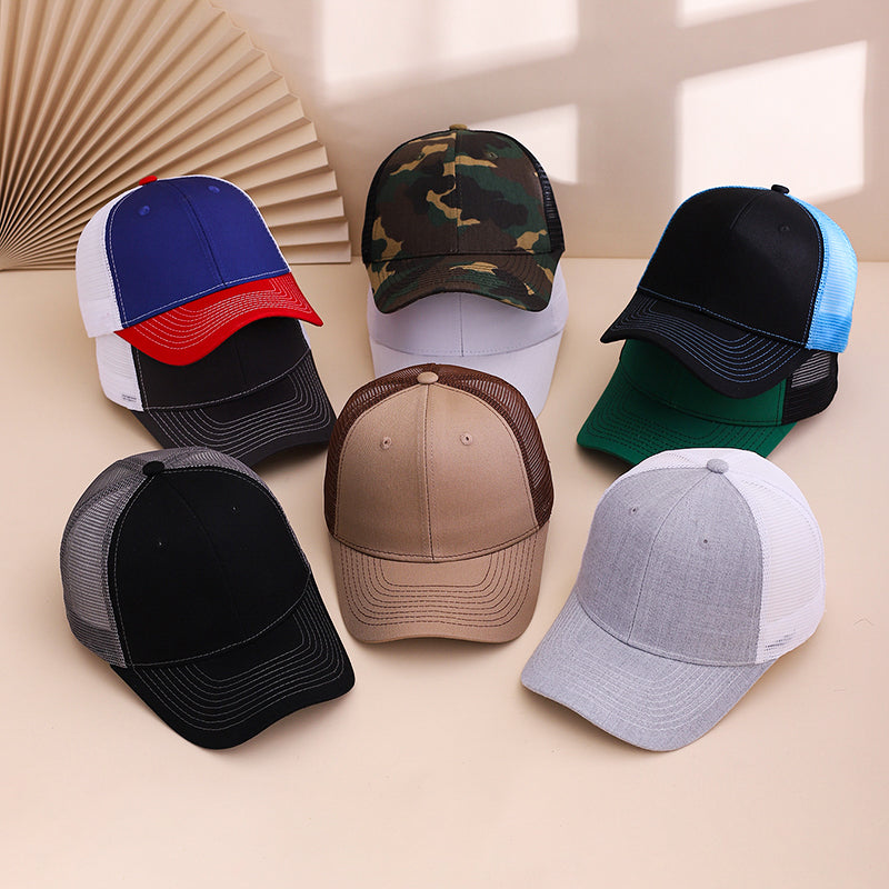 Multi-color Mesh Fabric, Breathable, Wide-brimmed Sun Protection, Adjustable, Simple And Fashionable Baseball Cap For Casual Sports, Travel, Commuting.