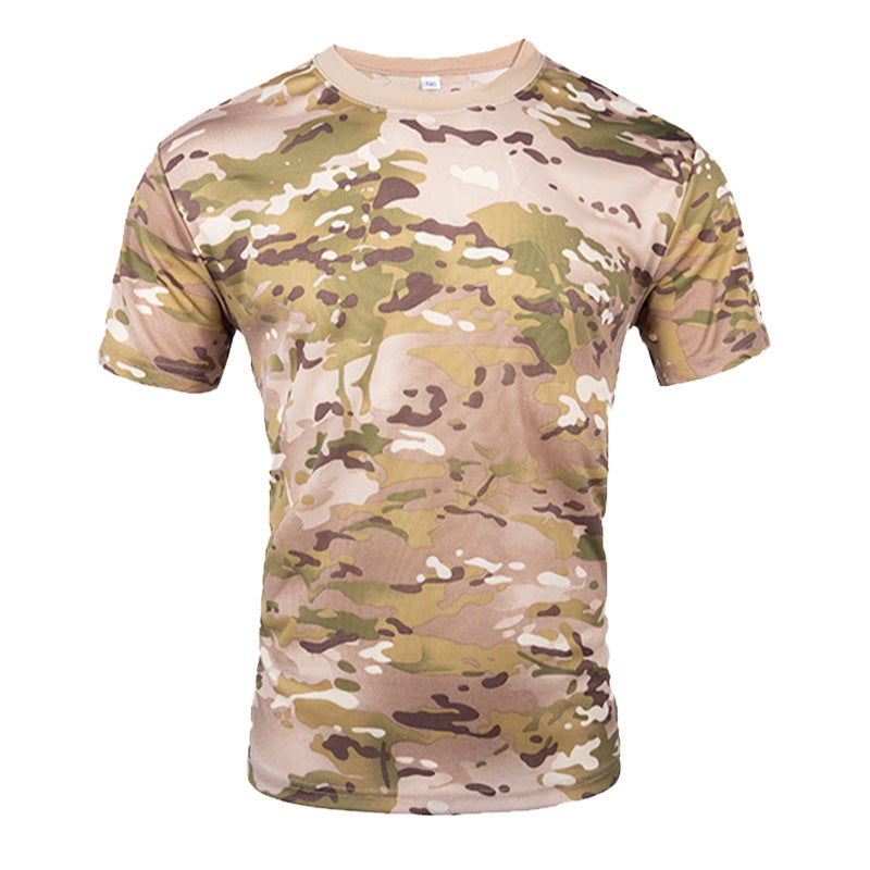 Camouflage Short-sleeved Men's Summer Quick-drying Sports T-shirt Outdoor Physical Fitness
