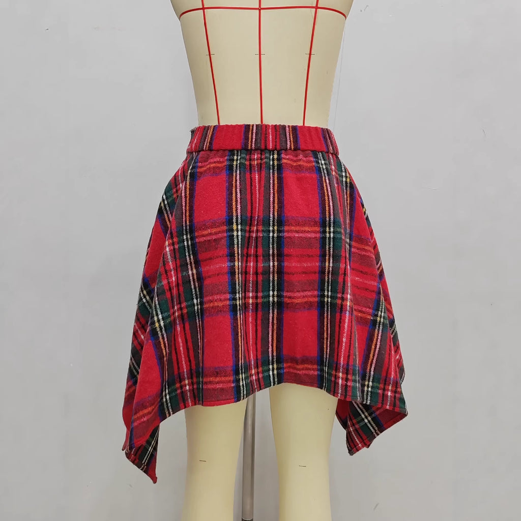 Women's Asymmetrical Hem Half-length Skirt