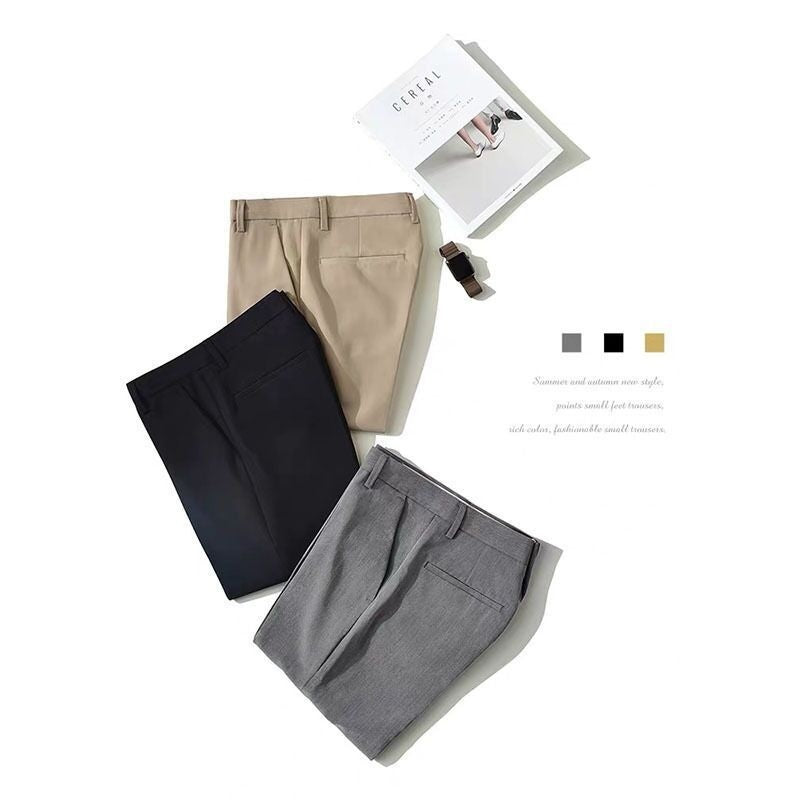 Cropped Suit Pants For Men Slim-fit With A Tapered Leg
