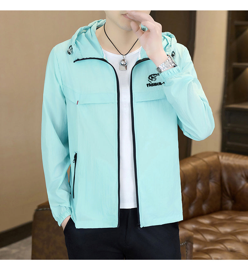 Men's Lightweight Breathable UV Protection Hooded Jacket