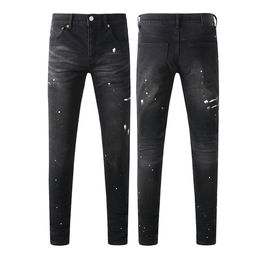 Men's Fashionable Ripped Straight-Leg Pants