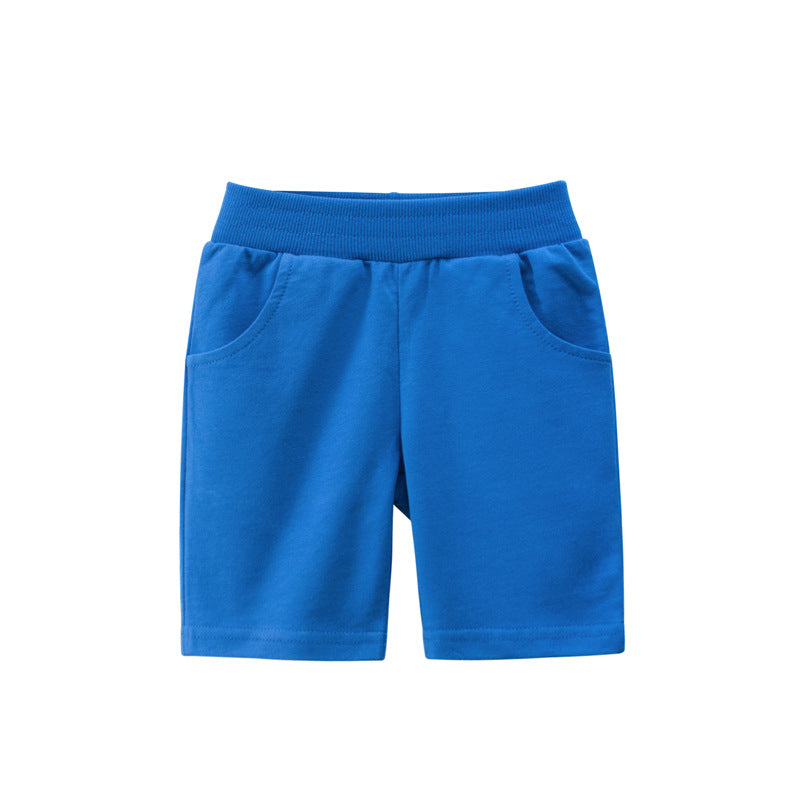 Fashionable Solid-Colored Cropped Pants For Boys
