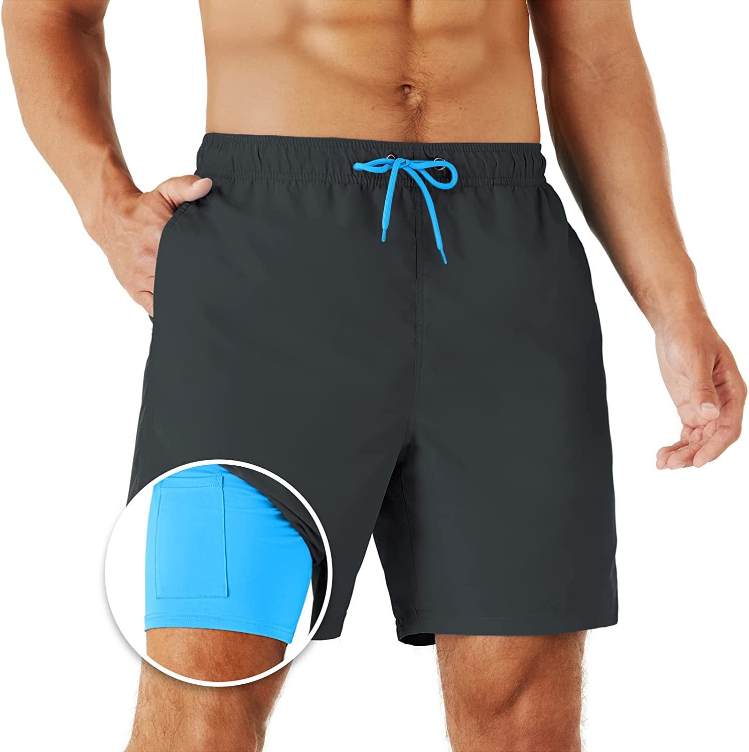 Anti-Embarrassment Quick-Dry Solid-Color Shorts