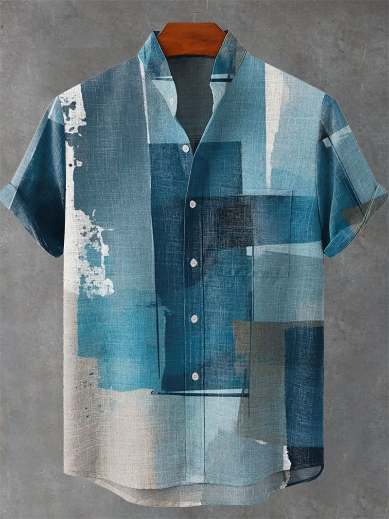 New Men's 3D Art Print Casual Shirt