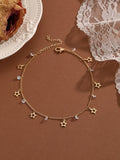 QIAMNI Summer Bohemia Crystal Cubic Zirconia Anklet For Women Girls