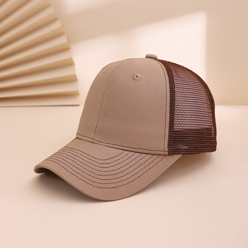 Multi-color Mesh Fabric, Breathable, Wide-brimmed Sun Protection, Adjustable, Simple And Fashionable Baseball Cap For Casual Sports, Travel, Commuting.