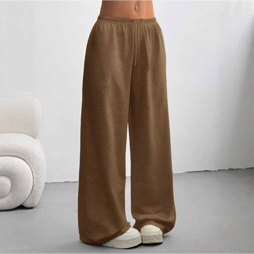 Straight-leg Minimalist Solid-color Womens Sweatpants