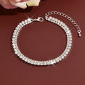 Simple Double-Layer Rhinestone Claw Foot Chain