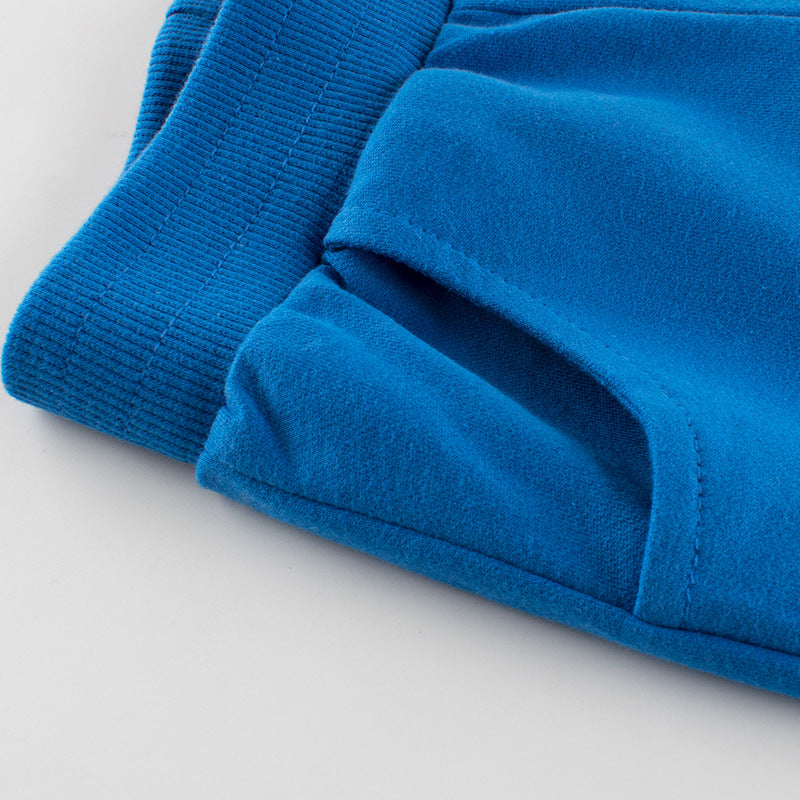 Fashionable Solid-Colored Cropped Pants For Boys