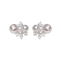 Gentle, Fair-looking Manta Rose Gold Pearl Zircon Stud Earrings